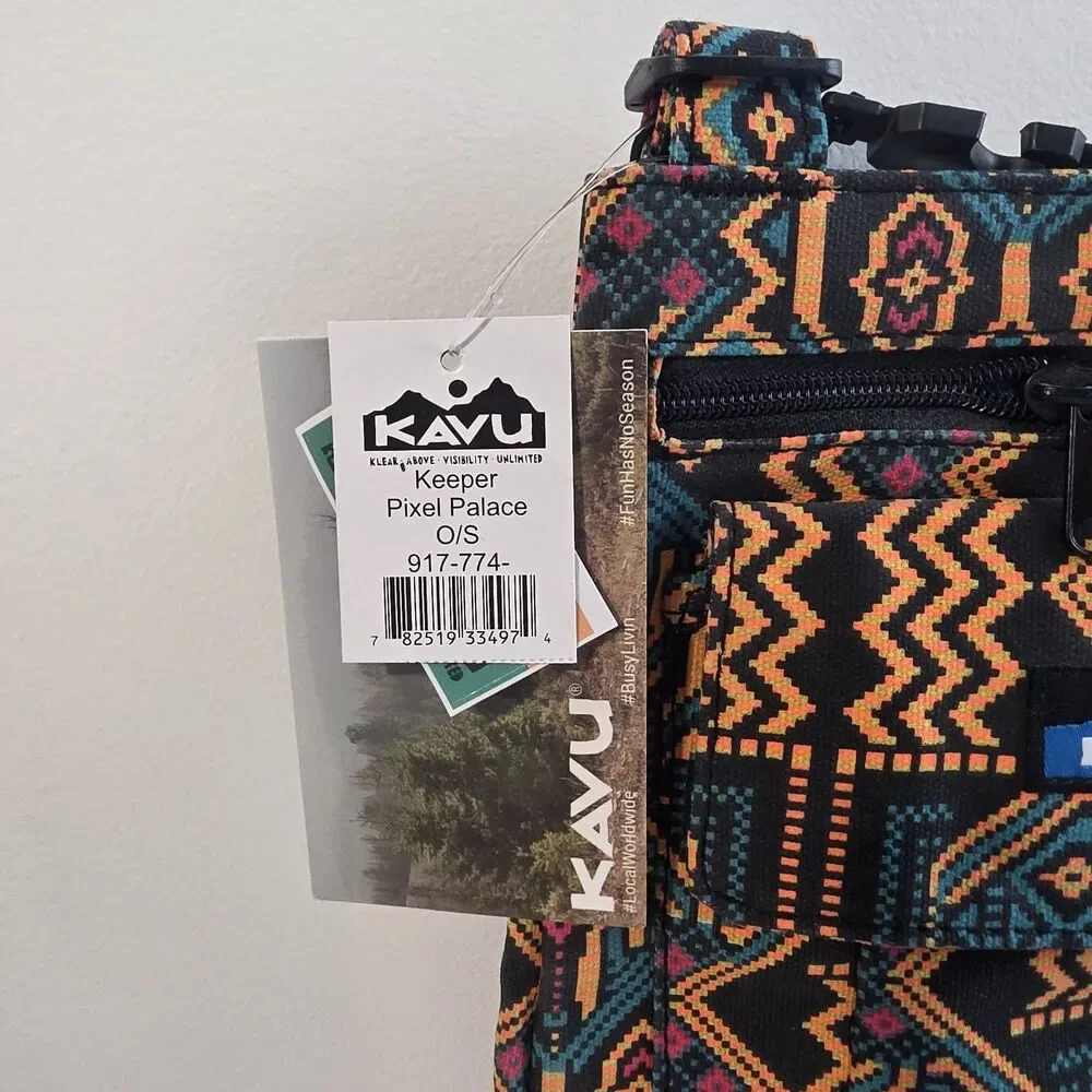 Kavu Pixel Palace Bag Women's Colorful Aztec Small Boho Purse New NWT OS